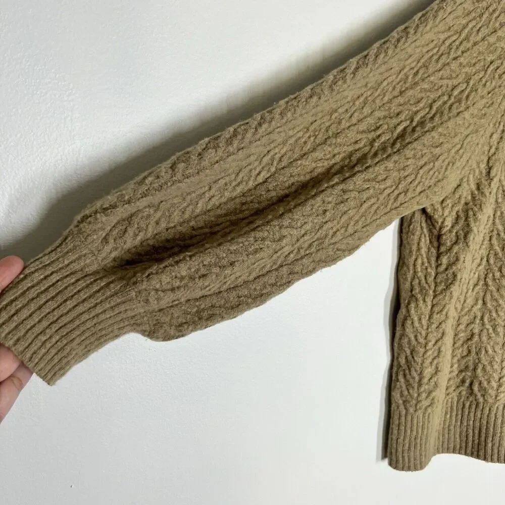 DOEN Sz S Sacha Wool Pullover Sweater in Oatmeal Tan - Picture 6 of 12